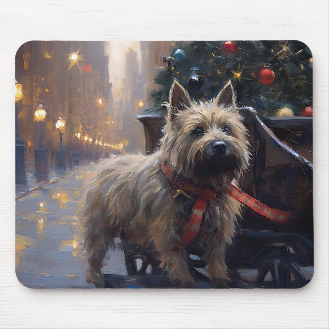 Mousepad Cairn Terrier Christmas Fesason Season (Frente)