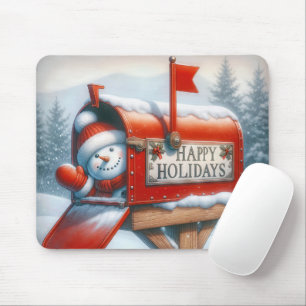 Mousepad Caixa de Correio de Natal com Neve
