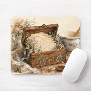 Mousepad Caixa de Receitas Antigas Cozinha da Casa de Campo