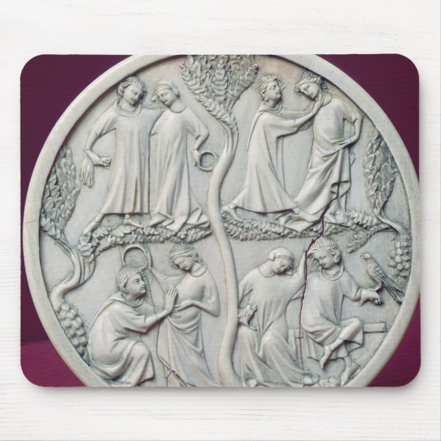 Mousepad Caixa do espelho que descreve as cenas courtly, (Frente)
