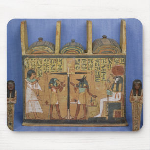 Mousepad Caixão de Ushabti com uma cena do psychostasis