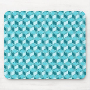 Mousepad Caixas de 3 d crômio - turquesa / aqua