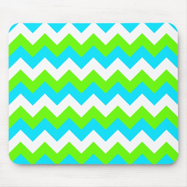 Mousepad Cal Laranja e Água Três Cores Chevron (Frente)