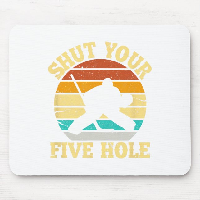 Mousepad Cala A Tua Cabeça Engraçada De Hóquei Em Gelo (Frente)