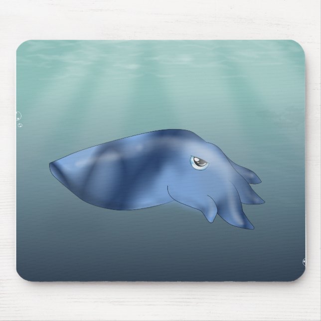 Mousepad Calamar no oceano (Frente)
