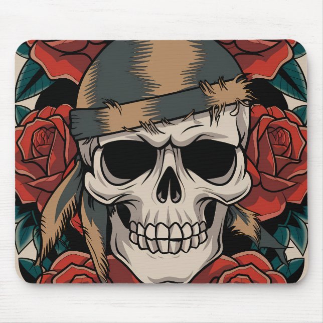 Mousepad Calavera Floral (Frente)