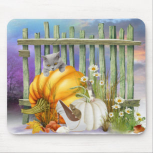 Mousepad Calçado branco perdido no sistema de abóbora