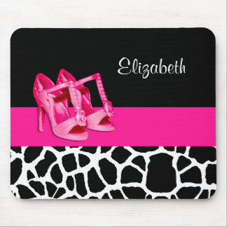 Mousepad Calçados cor-de-rosa bonitos do impressão feminino