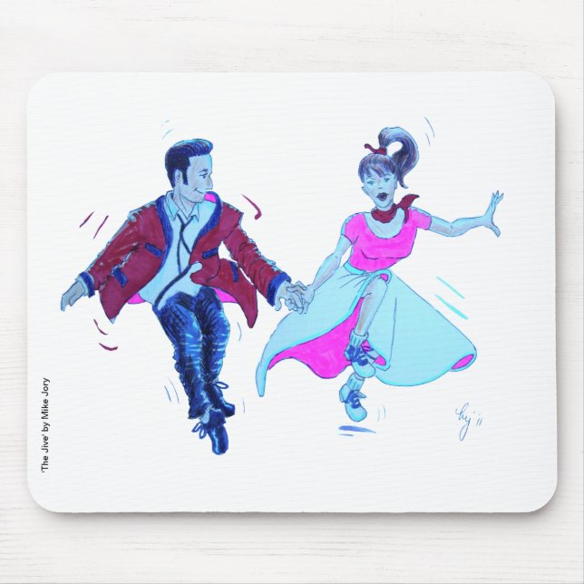 Mousepad calçados de sela da saia da caniche do rosa do (Frente)