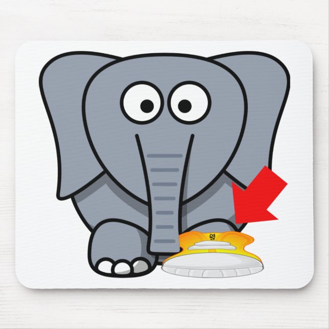 Mousepad Calçados do elefante eu te amo (Frente)