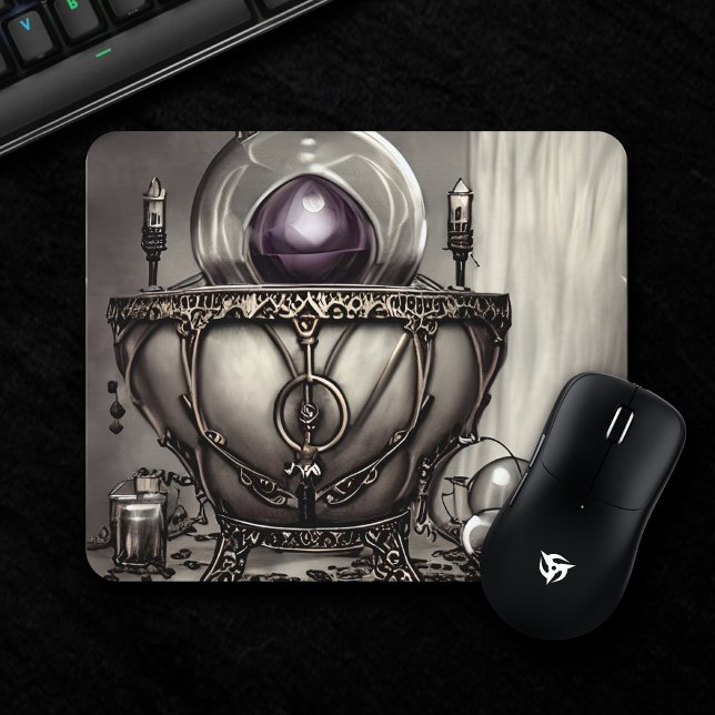 Mousepad Caldeirão de Ornamentado de prata com esfera de cr (Criador carregado)