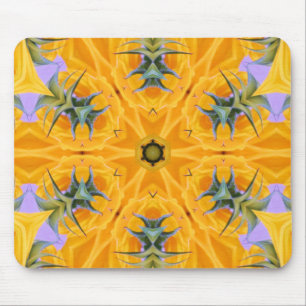 Mousepad Caleidoscópio Amarelo de girassol