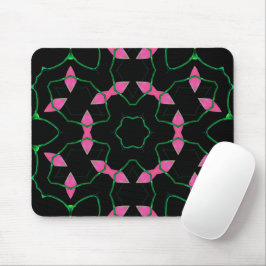 Mousepad Caleidoscópio de Esmeralda e Rosa