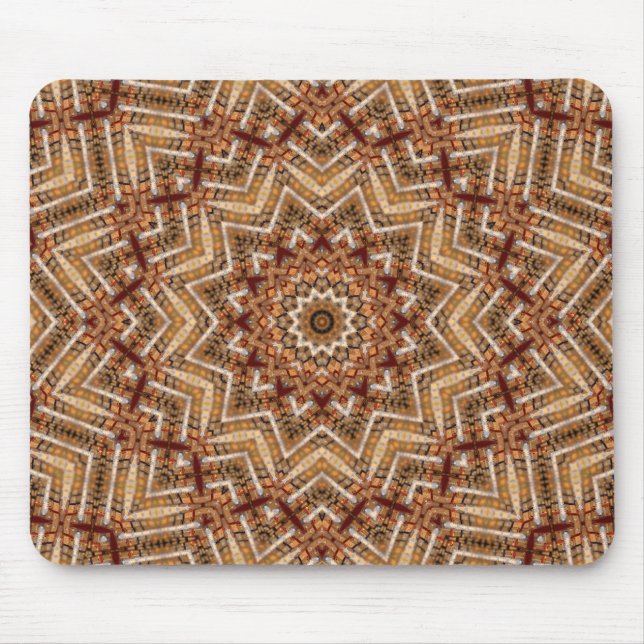 Mousepad Caleidoscópio Estrela Marrom Claro (Frente)