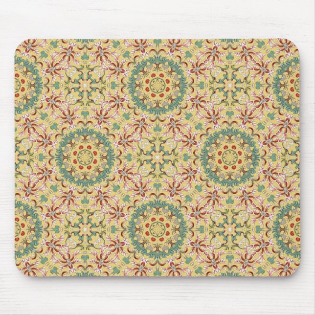 Mousepad Caleidoscópio floral Elegante (Frente)