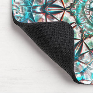 Mousepad Caleidoscópio grosso em ciano queimado por derrame