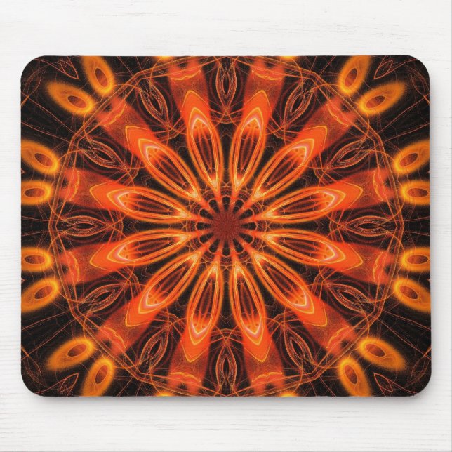 Mousepad Caleidoscópio Laranja 02 (Frente)