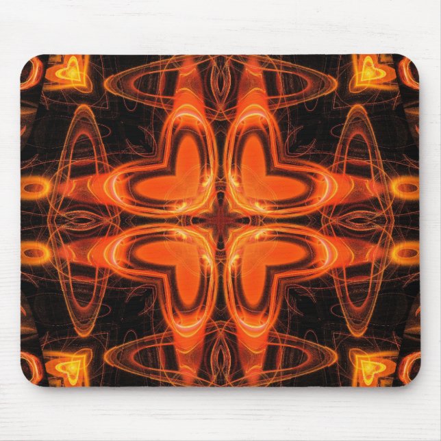Mousepad Caleidoscópio Laranja 03 (Frente)