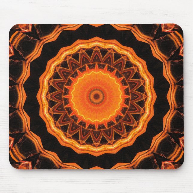 Mousepad Caleidoscópio Laranja 04 (Frente)