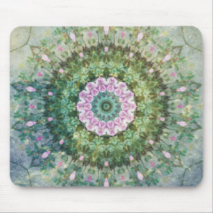 Mousepad Caleidoscópio, Lilac e verde subaquáticos da