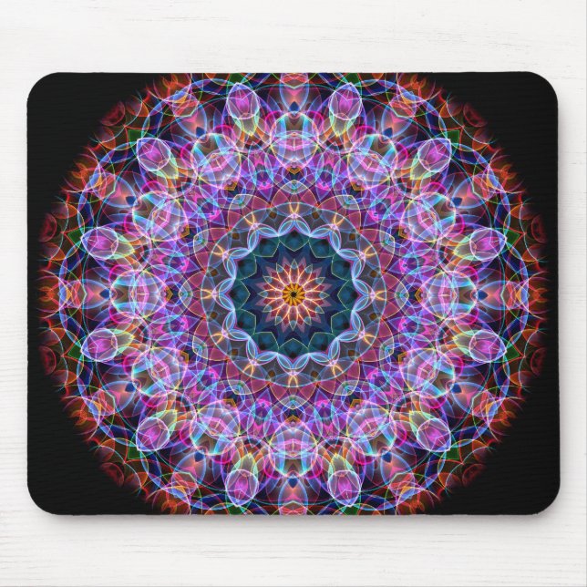 Mousepad Caleidoscópio roxo de Lotus (Frente)