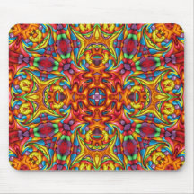 Caleidoscópio vermelho Freaky do Fractal do