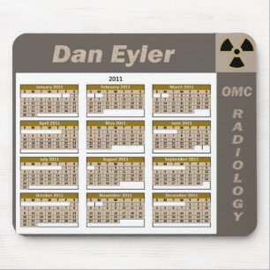 MOUSEPAD CALENDÁRIO 2011 DE DAN EYLER