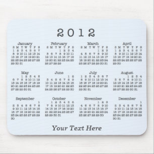 Mousepad Calendário 2012