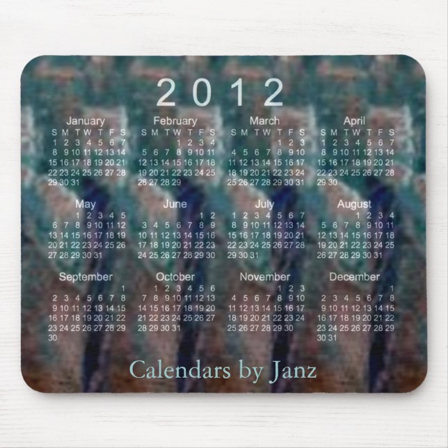Mousepad calendário 2012 3D (Frente)