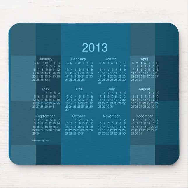 Mousepad Calendário 2013 (Frente)