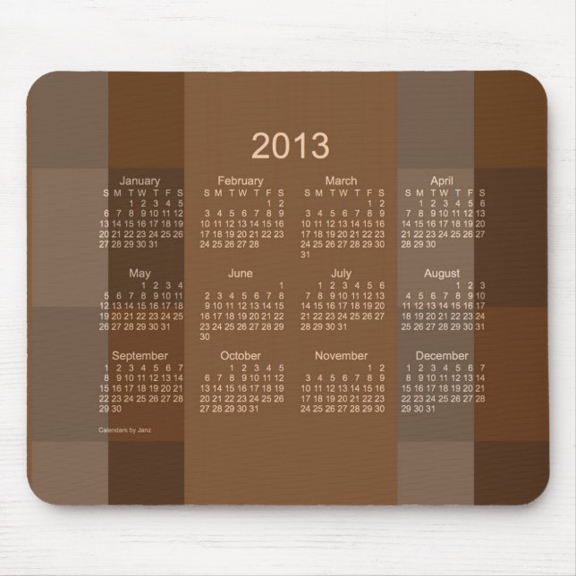 Mousepad Calendário 2013 (Frente)