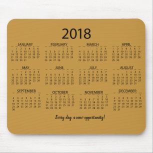Mousepad Calendário 2018