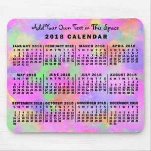 Mousepad Calendário 2018 (Consulte Descrição para Nova Vers