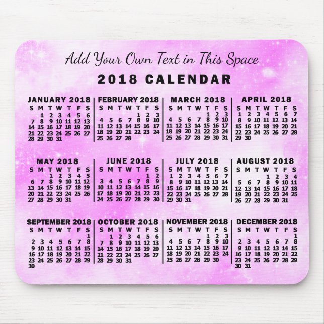 Mousepad Calendário 2018 (Consulte Descrição para Nova Vers (Frente)