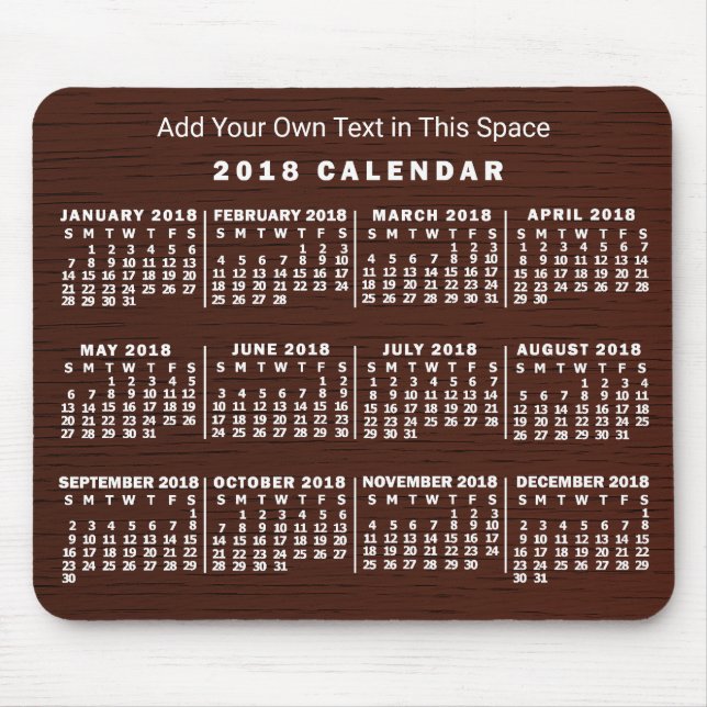 Mousepad Calendário 2018 (Consulte Descrição para Nova Vers (Frente)