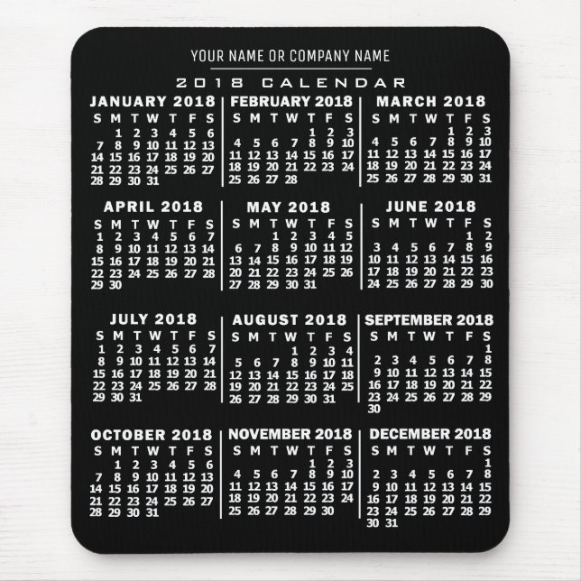 Mousepad Calendário 2018 (Consulte Descrição para Nova Vers (Frente)