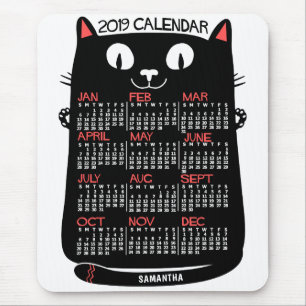 Mousepad Calendário 2019 (Consulte Descrição de Nova Versão