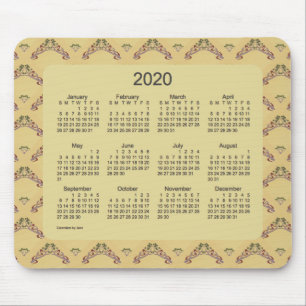 Mousepad Calendário 2020 de Janz Art Nouveau La Boca