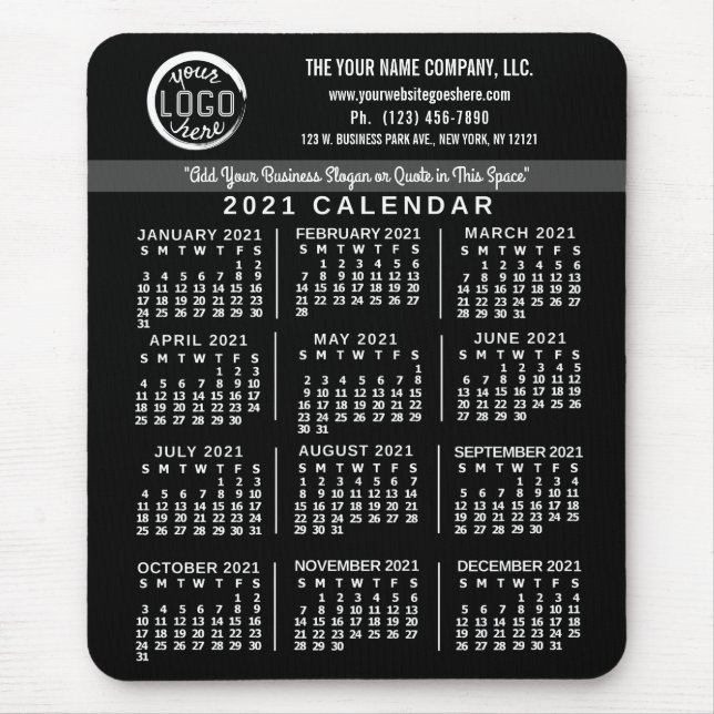 Mousepad Calendário 2021 (Consulte Descrição de Nova Versão (Frente)