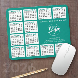 Mousepad Calendário 2022 com logotipo, Informações de co