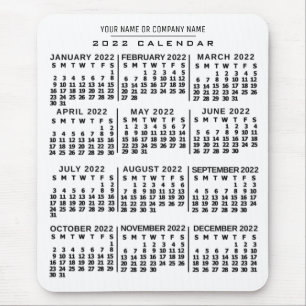 Mousepad Calendário 2022 (Consulte Descrição para Nova Vers