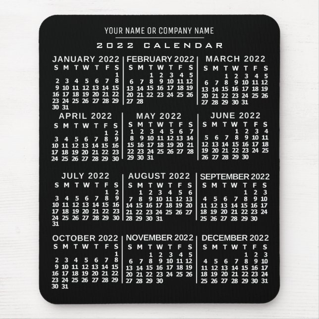 Mousepad Calendário 2022 (Consulte Descrição para Nova Vers (Frente)