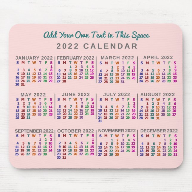 Mousepad Calendário 2022 (Consulte Descrição para Nova Vers (Frente)