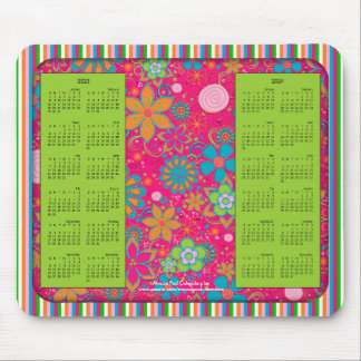 Mousepad Calendário 2023-2024 Mousepad,Grandmas Garden Gree