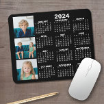 Mousepad Calendário 2023 com 3 Colagem de Fotos - preto<br><div class="desc">Uma colagem de 3 fotos com um calendário de 2023. Um item divertido para o Ano Novo. Adicionar 3 fotos quadradas a este design.</div>