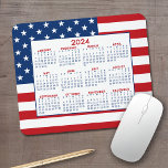 Mousepad Calendário 2023 com Bandeira Americana - Azul Bran<br><div class="desc">Um calendário de 2023 com uma bandeira vermelha,  branca e azul dos EUA em segundo plano. Um item divertido para o Ano Novo.</div>