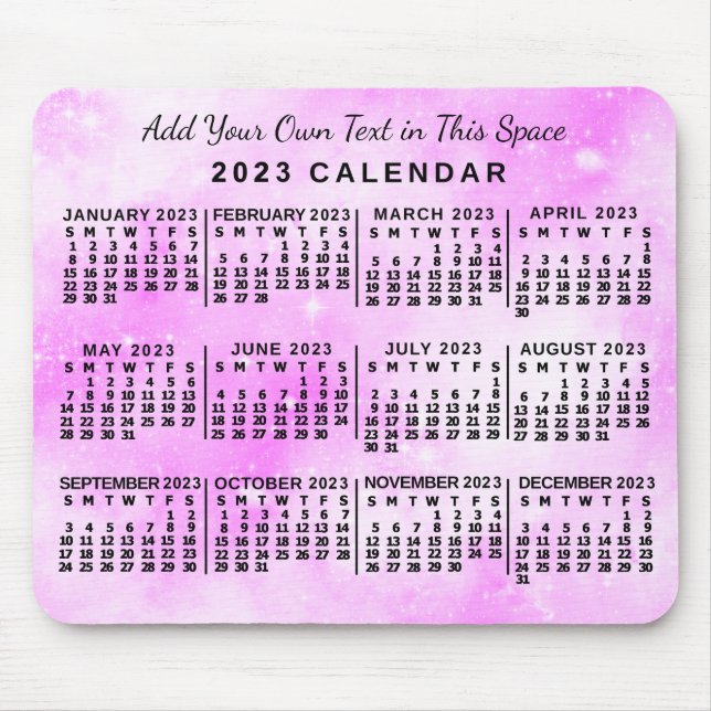 Mousepad Calendário 2023 (Consulte Descrição da Versão Mais (Frente)