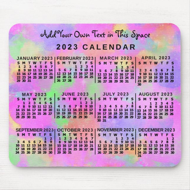 Mousepad Calendário 2023 (Consulte Descrição da Versão Mais (Frente)