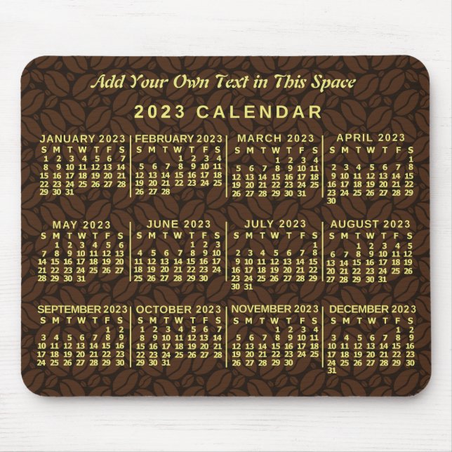 Mousepad Calendário 2023 (Consulte Descrição da Versão Mais (Frente)