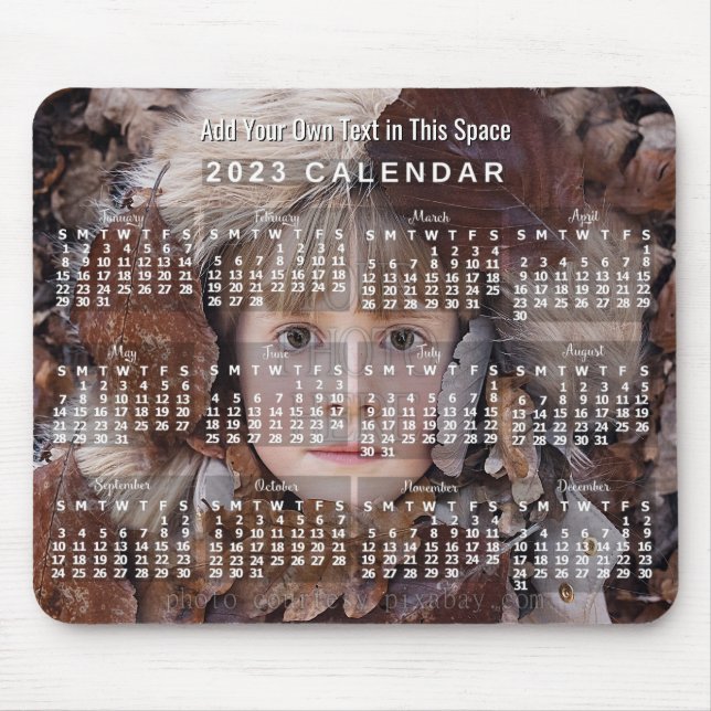 Mousepad Calendário 2023 (Consulte Descrição da Versão Mais (Frente)